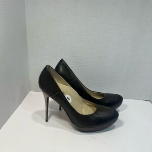 Mea Shadow Black Stiletto Platform Pumps